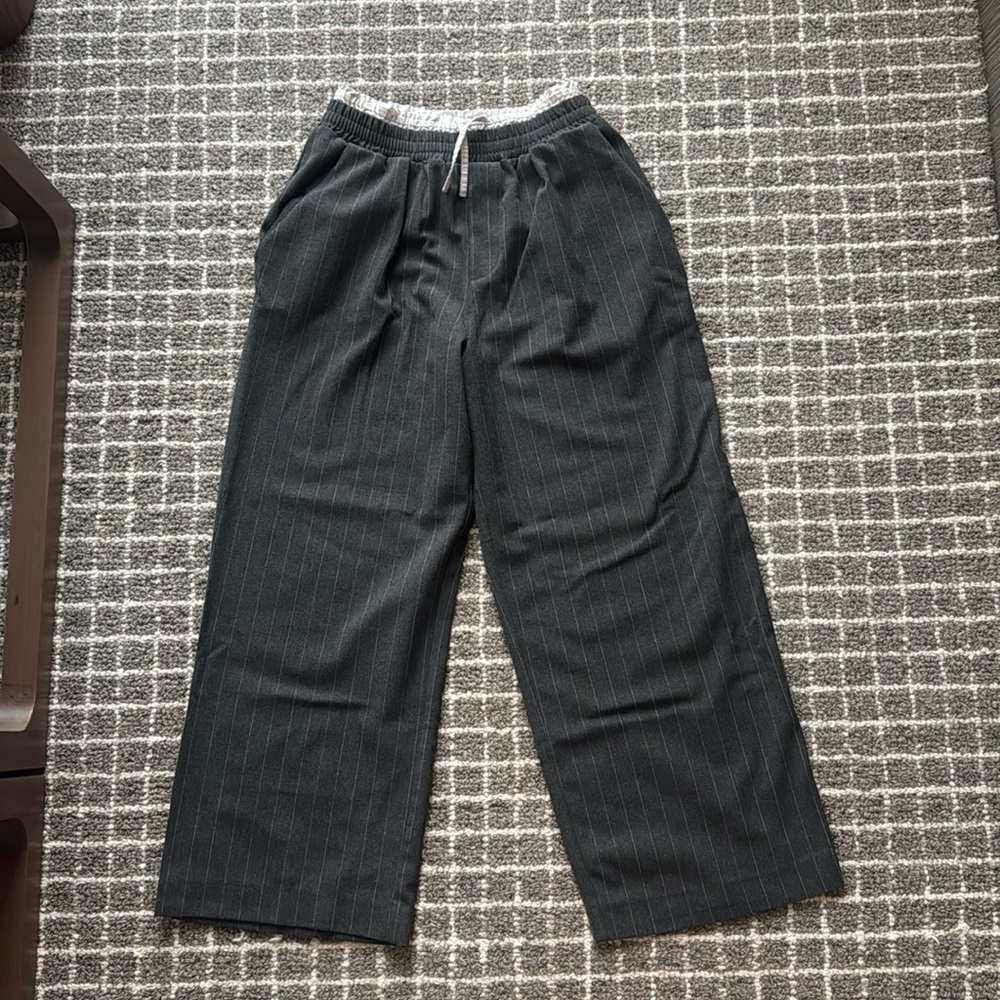 Zara Kids pinstripe wide leg pants